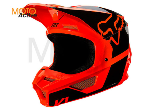 Мотошлем подростковый Fox V1 Revn Youth Helmet, Flow Orange (2021)